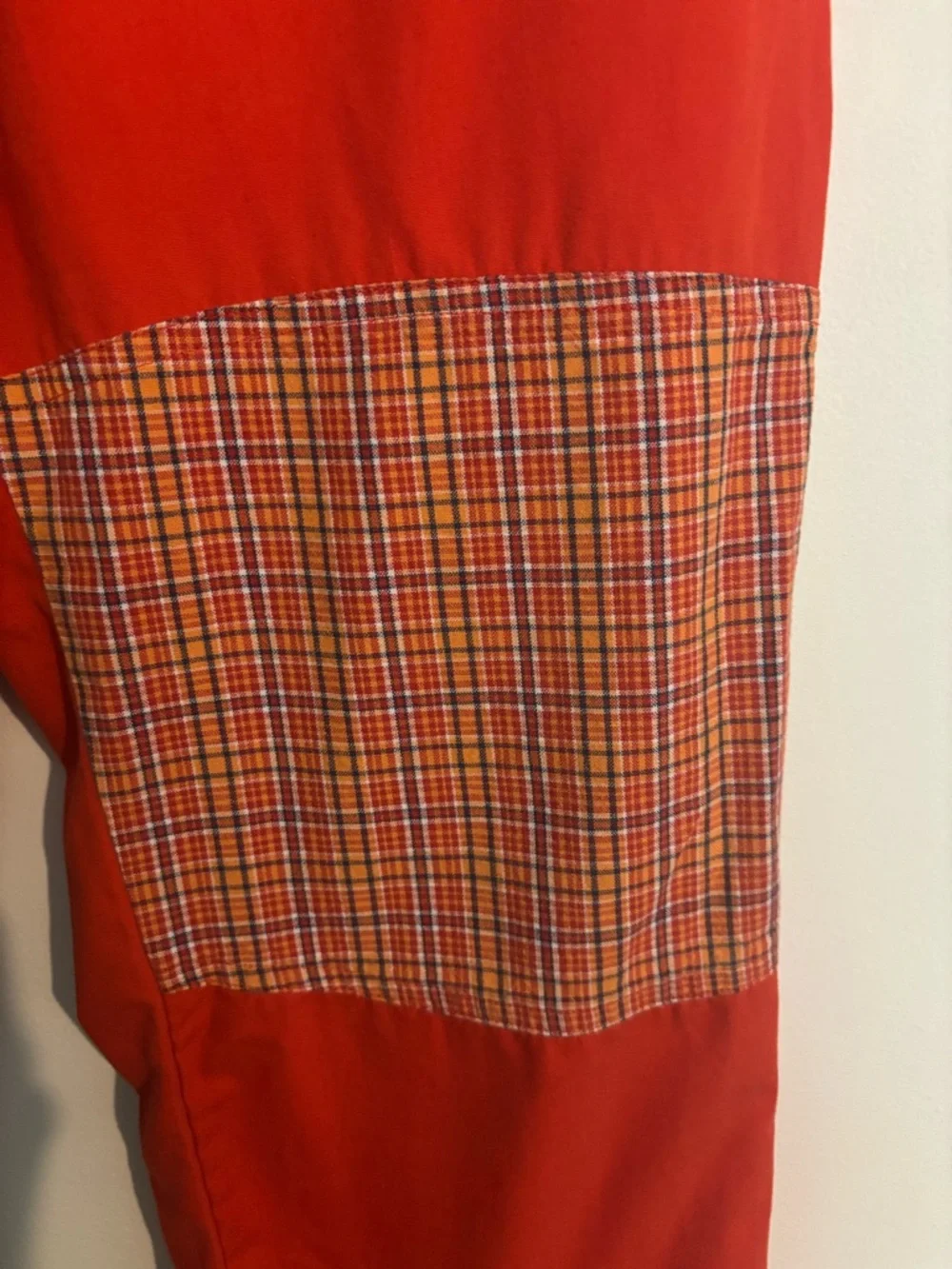 Vintage Salewa x La Mano Kids Red Plaid Hiking Pants Sz 152 (US 12/Large)